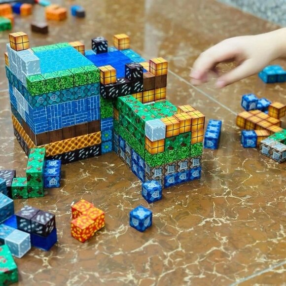 100 Magnetic Cube Models Educational Building Blocks Magnetic Building Blocks Pu - Picture 5 of 5